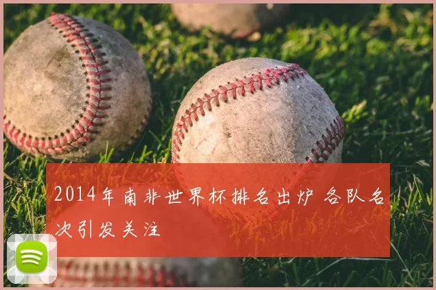2014年南非世界杯排名出炉 各队名次引发关注